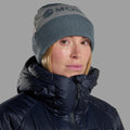 Stone Blue Montane Logo Cuffed Beanie Model Back