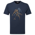 Eclipse Blue Montane Men's Abstract Mountain T-Shirt Front