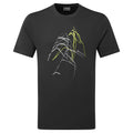 Midnight Grey Montane Men's Abstract Mountain T-Shirt Front
