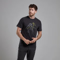 Midnight Grey Montane Men's Abstract Mountain T-Shirt Model Front