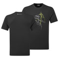 Midnight Grey Montane Men's Abstract Mountain T-Shirt Front and Back