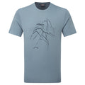 Stone Blue Montane Men's Abstract Mountain T-Shirt Front