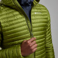 Alder Green Montane Men's Anti-Freeze Lite Hooded Down Jacket Model 3