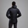 Black Montane Men's Anti-Freeze Lite Hooded Down Jacket Model Back