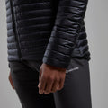 Black Montane Men's Anti-Freeze Lite Hooded Down Jacket Model 6