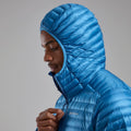 Electric Blue Montane Men's Anti-Freeze Lite Hooded Down Jacket Model 5