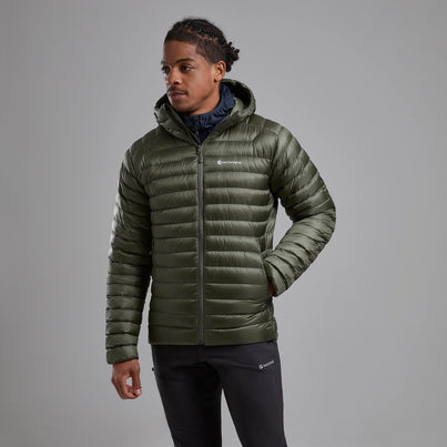 Oak Green Montane Men's Anti-Freeze Hooded Down Jacket Front