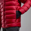 Acer Red Montane Men's Anti-Freeze XT Hooded Down Jacket Model 4
