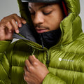 Alder Green Montane Men's Anti-Freeze XT Hooded Down Jacket Model 6