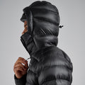 Black Montane Men's Anti-Freeze XT Hooded Down Jacket Model 5