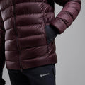 Dark Garnet Montane Men's Anti-Freeze XT Hooded Down Jacket Model 4