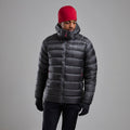 Slate Montane Men's Anti-Freeze XT Hooded Down Jacket Model Front