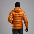Flame Orange Montane Men's Alpine 850 Lite Hooded Down Jacket Model Back