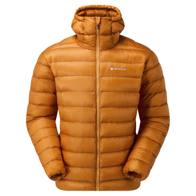 Flame Orange Montane Men's Alpine 850 Lite Hooded Down Jacket Front