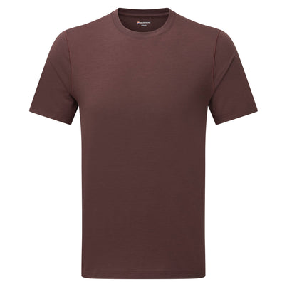 Dark Garnet Montane Men's Alhena Merino Blend T-Shirt Front