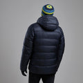 Eclipse Blue Montane Men's Anti-Freeze XPD Hooded Down Jacket Model Back