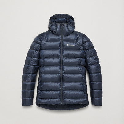 Eclipse Blue Montane Men's Anti-Freeze XT Hooded Down Jacket Front MAXTHECL
