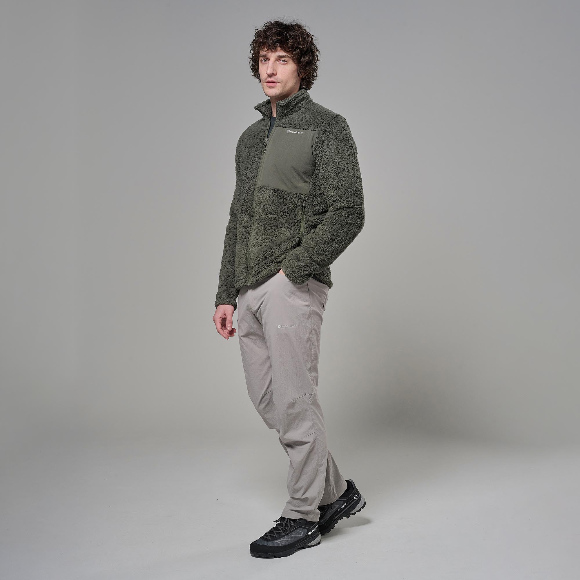 Moss Montane Men's Caldus XT 2.0 Fleece Jacket Model 3 MCXTJMOS