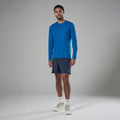 Neptune Blue Montane Men's Dart Nano Long Sleeve T-Shirt Model 3 MDNLSNEP