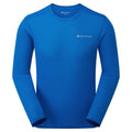 Neptune Blue Montane Men's Dart Nano Long Sleeve T-Shirt Front MDNLSNEP