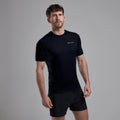 Black Montane Men's Dart Nano Reg Fit T-Shirt Model Front MDNTRBLA