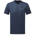 Eclipse Blue Montane Men's Dart Nano Zip T-Shirt Front