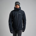Black Montane Men's Duality Lite Insulated Waterproof Jacket Model Front