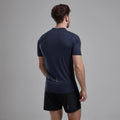 Eclipse Blue Montane Men's Dart Nano Zip T-Shirt Model Back