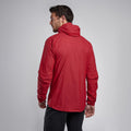 Acer Red Montane Men's Featherlite Hooded Windproof Jacket Model Back