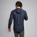 Eclipse Blue Montane Men's Featherlite Hooded Windproof Jacket Model Back