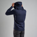 Eclipse Blue Montane Men's Fury Hooded Fleece Jacket Model Back