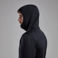 Black Montane Men's Fury Lite Hooded Fleece Jacket Model 3