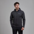 Midnight Grey Montane Men's Fury Lite Hooded Fleece Jacket Model Front