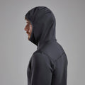Midnight Grey Montane Men's Fury Lite Hooded Fleece Jacket Model 3