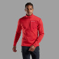 Acer Red Montane Men's Fury XT Fleece Pull-On Model Front