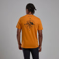 Flame Orange Montane Men's Impact Compass T-Shirt Model Back