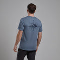 Stone Blue Montane Men's Impact Compass T-Shirt Model Back