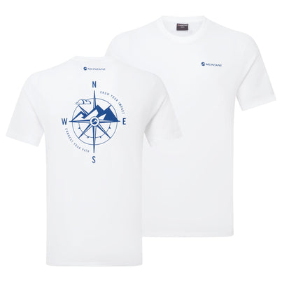 White Montane Men's Impact Compass T-Shirt Front and Back