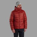 Dark Maple Montane Men's Kamen Hooded Down Jacket Model Front