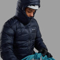 Eclipse Blue Montane Men's Kamen Hooded Down Jacket Model 4