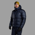 Eclipse Blue Montane Men's Kamen XT Hooded Down Jacket Model Front