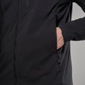 Black Montane Men's Khamsin Lite Hooded Softshell Jacket Model 5 MKHLHBLA