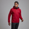 Acer Red Montane Men's Minimus Lite Waterproof Jacket Model Front