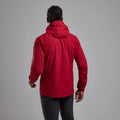 Acer Red Montane Men's Minimus Lite Waterproof Jacket Model Back