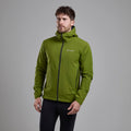 Alder Green Montane Men's Minimus Lite Waterproof Jacket Model Front