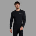Black Montane Men's Malli Long Sleeve Merino T-Shirt Model Front