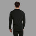 Black Montane Men's Malli Long Sleeve Merino T-Shirt Model Back