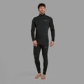 Black Montane Men's Malli Long Sleeve Zip Merino T-Shirt Model 3