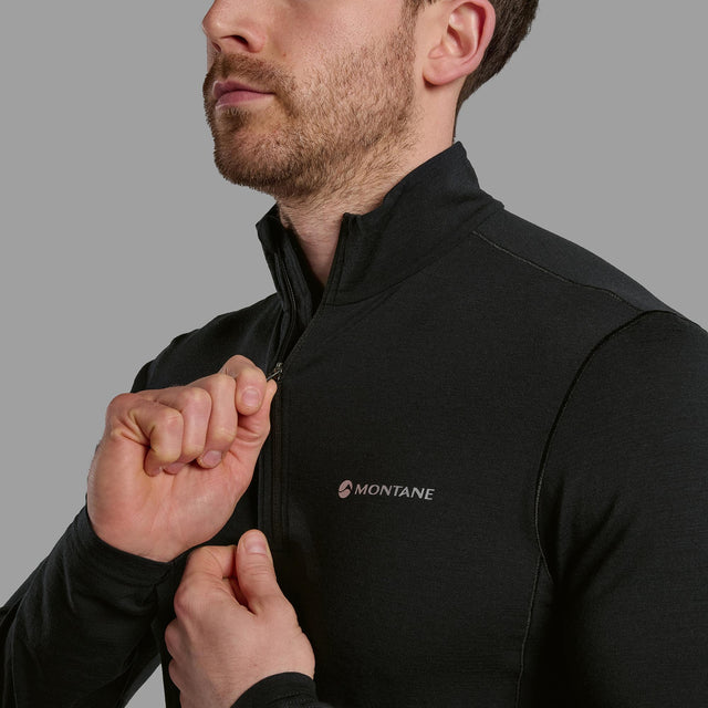 Montane Men's Malli Long Sleeve Zip Merino T-Shirt