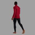 Dark Maple Montane Men's Malli Long Sleeve Zip Merino T-Shirt Model Back